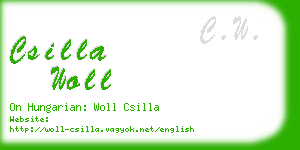 csilla woll business card